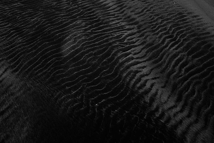 sand, black, relief, surface, HD wallpaper