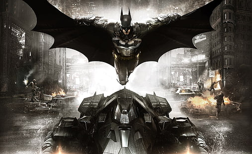 Бэтмен Arkham Knight, Бэтмен цифровые обои, Игры, Бэтмен, HD обои HD wallpaper