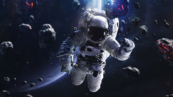 astronaut, 4k, 8k, HD, space, HD wallpaper HD wallpaper
