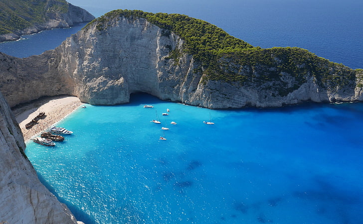 Fondo de pantalla de Zakynthos HD, cala, Europa, Grecia, laguna azul playa, zakynthos, navagio, naufragio, mar, vacaciones, Fondo de pantalla HD