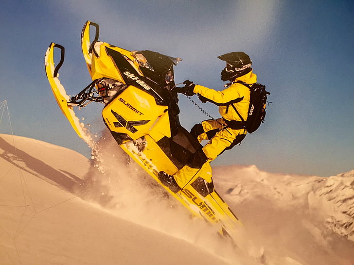 doo, extreme, ski, ski-doo, sled, snow, snowmobile, winter, HD wallpaper