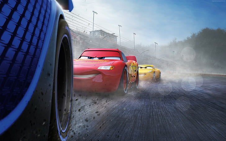 4k, poster, Lightning McQueen, Cars 3, HD wallpaper