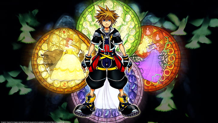 anime color kingdom-hearts Videojuegos Kingdom Hearts HD Arte, anime, fantasía, color, Juegos, Kingdom, Fondo de pantalla HD