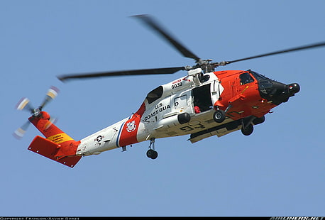 aeronave, guarda costeira, helicóptero, resgate, veículo, HD papel de parede HD wallpaper