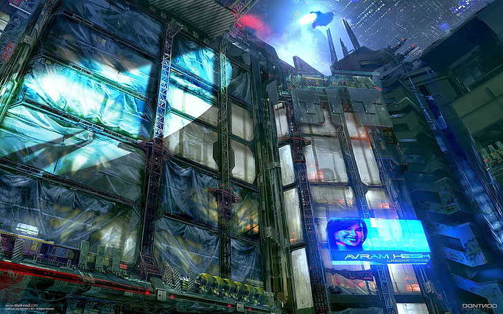 futuristic city, science fiction, futuristic, HD wallpaper