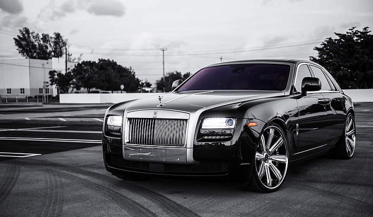 Black coupe, black, Rolls Royce, Ghost, HD wallpaper | Wallpaperbetter