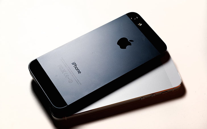 黒いiPhone 5、iPhone 5、アップル、電話、タッチスクリーン、 HDデスクトップの壁紙