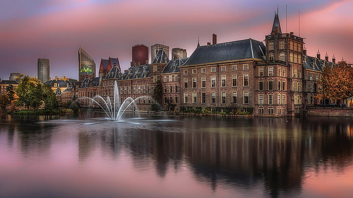 Binnenhof - это комплекс города в городе Гаага Нидерланды 4k Ultra Hd Обои для рабочего стола Для компьютеров Ноутбуки Планшеты и мобильные телефоны 3840 × 2160, HD обои