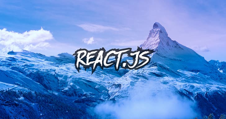 reagJS, React Native, technologia, programista, programowanie, JavaScript, programowanie, język programowania, Alpy, śnieg, Tapety HD