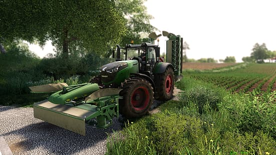 fs19, 농업, 농장, 트랙터, 수확, 자연, 농업 시뮬레이터, HD 배경 화면 HD wallpaper