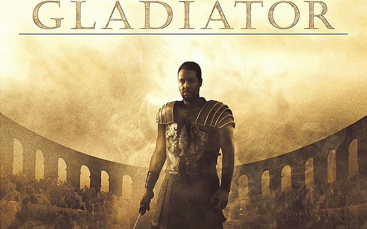 crowe, gladiator, movie, movies, russell, HD wallpaper