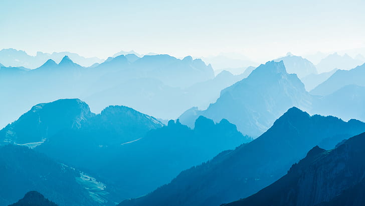 Blue Mountains 4K, Azul, Montañas, Fondo de pantalla HD