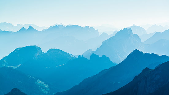 Blue Mountains 4K, Bleu, Montagnes, Fond d'écran HD HD wallpaper
