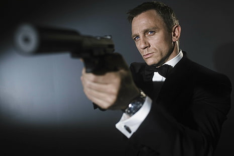 James Bond, Daniel Craig, mężczyźni, aktor, filmy, Tapety HD HD wallpaper