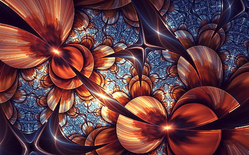 fractal, abstracto, arte digital, obra de arte, Fondo de pantalla HD HD wallpaper