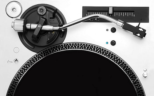the sound of music, vinyl, player, black and stainless steel turntable, the sound of music, vinyl, player, HD wallpaper HD wallpaper
