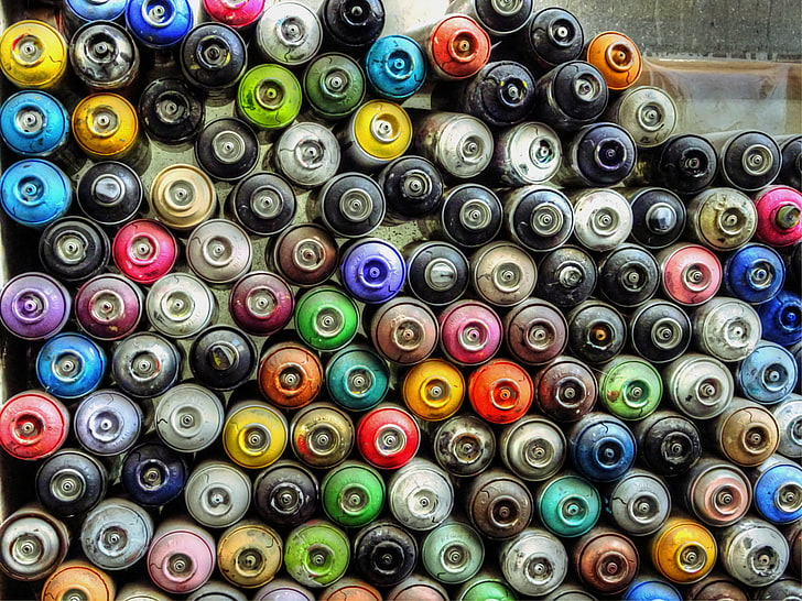 aerosol, paint, graffiti, cans, HD wallpaper
