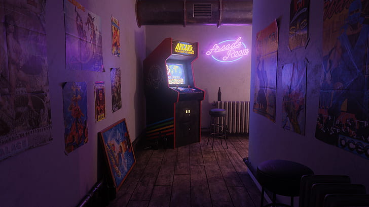 arcada, videogames, digital, 1980, 1990, HD papel de parede