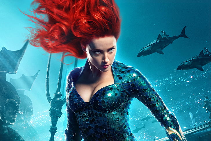 Aquaman, Amber Heard, Liga de la Justicia, Mera, Fondo de pantalla HD