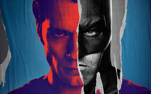 Бэтмен, Супермен, плакат, арт, фильм, комиксы, HD обои HD wallpaper