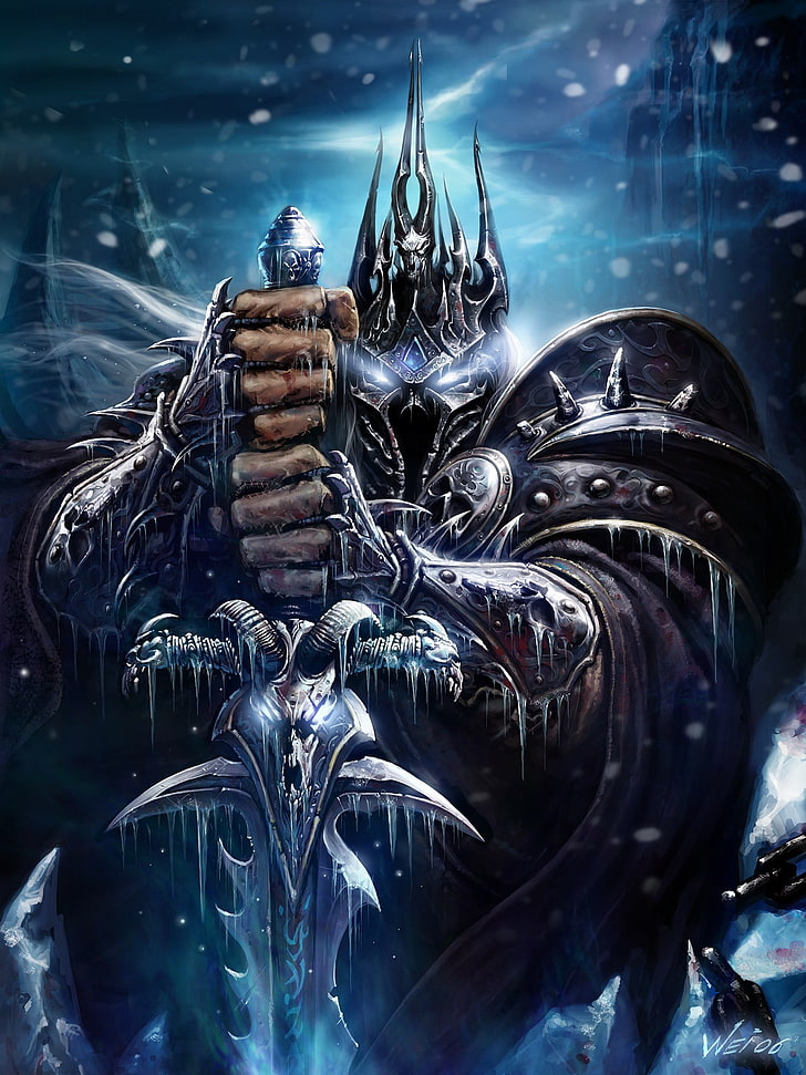 Arthas, World of Warcraft: Ira del Rey Exánime, Fondo de pantalla HD, fondo de pantalla de teléfono