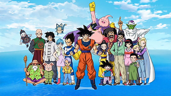 ภาพประกอบตัวละคร Dragon Ball Z, Dragon Ball, Dragon Ball Super, Android 18 (ดราก้อนบอล), Bulma (ดราก้อนบอล), Chiaotzu (ดราก้อนบอล), Chichi (ดราก้อนบอล), Gohan (ดราก้อนบอล), Goku, Goten (ดราก้อนบอล ), Krillin (Dragon Ball), Majin Buu, Marron (Dragon Ball), Master Roshi (Dragon Ball), Oolong (Dragon Ball), Piccolo (Dragon Ball), Puar (ดราก้อนบอล), ซาตาน (ดราก้อนบอล), เทียนชินฮัน (Dragon Ball), Trunks (ดราก้อนบอล), Vegeta (ดราก้อนบอล), Videl (ดราก้อนบอล), Yamcha (ดราก้อนบอล), วอลล์เปเปอร์ HD HD wallpaper
