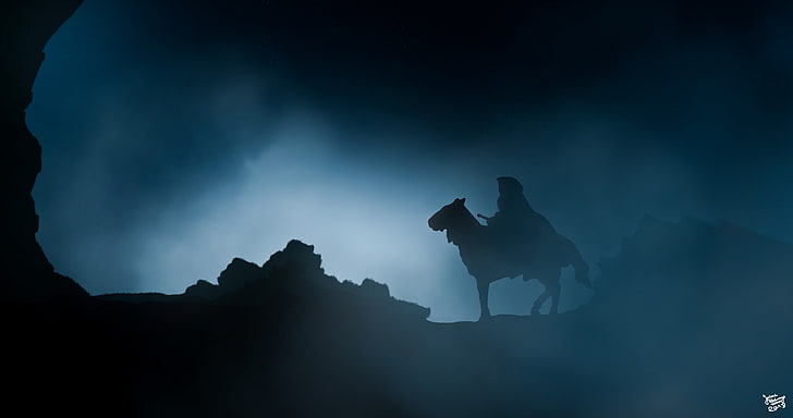 Nazgûl, The Lord of the Rings,  Moon, J. R. R. Tolkien, night, movies, HD wallpaper