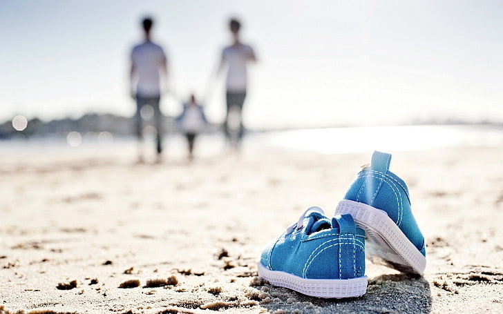 scarpe, spiaggia, Sfondo HD