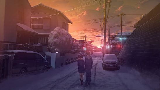 Zwei männliche und weibliche Anime-Charaktertapeten, Anime, Dein Name., Kimi No Na Wa., Mitsuha Miyamizu, Taki Tachibana, HD-Hintergrundbild HD wallpaper