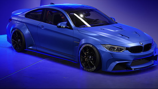 синьо купе на BMW, Need for Speed, синьо, BMW, нужда от изплащане на скоростта, видео игри, HD тапет HD wallpaper