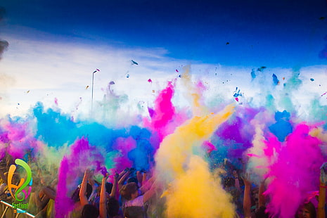اللون ، الألوان ، المهرجان ، الهندوسية ، هولى ، الهند ، الربيع، خلفية HD HD wallpaper