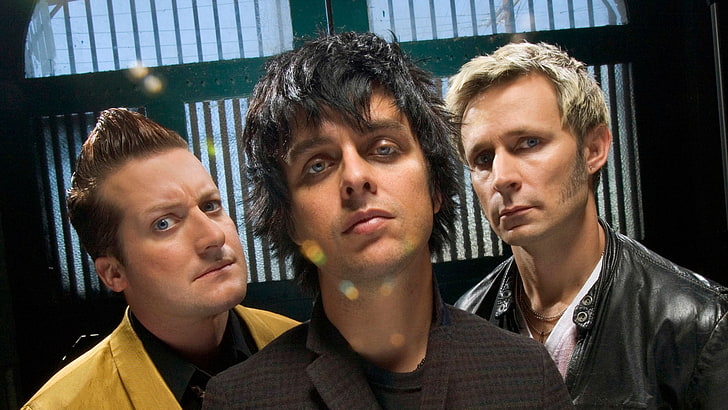 Greenday Band, green day, members, faces, look, jackets, HD wallpaper