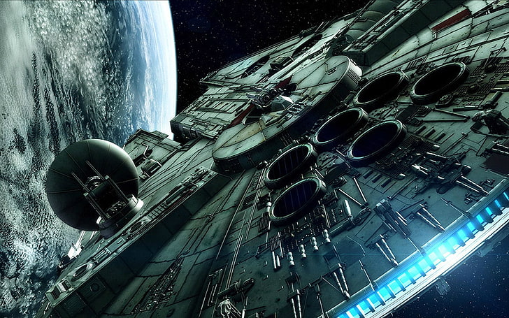 schwarz-grauer Motorraum, Star Wars, Millennium Falcon, HD-Hintergrundbild