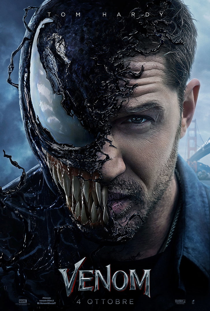 Venom av Tom Hardy-fallet, Venom, Tom Hardy, Marvel Comics, transformation, HD tapet, telefon tapet