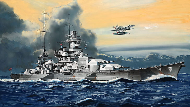 Almanya, Kriegsmarine, savaş gemisi, savaş gemisi, 