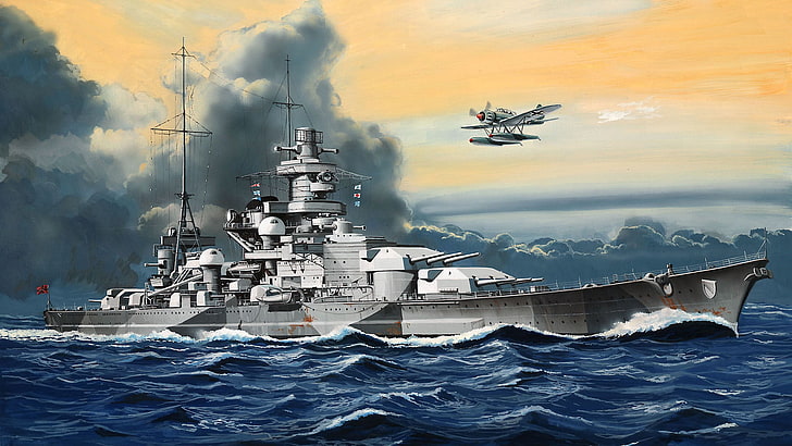 Scharnhorst, военен, превозно средство, кораб, HD тапет