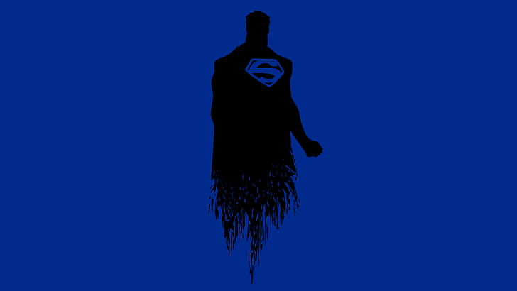 minimalism, Superman, DC Comics, silhouette, HD wallpaper