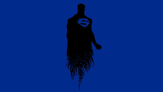 minimalism, Superman, DC Comics, silhouette, HD wallpaper HD wallpaper