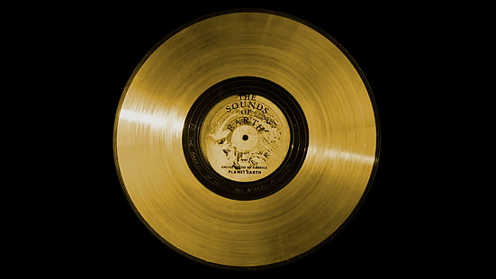 Scheiben, Gold, Weltraum, Voyager Golden Record, Klang der Erde, HD-Hintergrundbild HD wallpaper