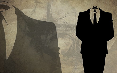 мъжки черен костюм, Анонимен, HD тапет HD wallpaper
