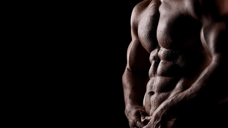 الجسم ، المكعبات ، الرجل ، العضلات ، مثير ، الجذع ، الرطب، خلفية HD