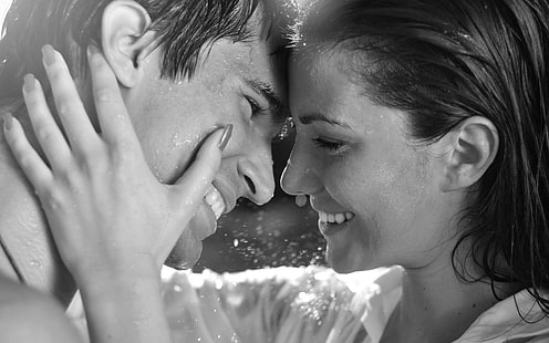 Coppia di innamorati, coppia, romanticismo, baci, amore, 3d e astratto, Sfondo HD HD wallpaper