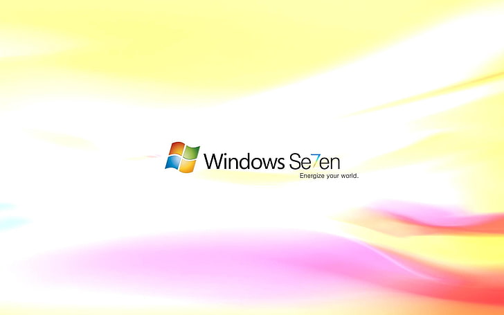 Window Se7en digital wallpaper, windows, logo, light, background, HD wallpaper