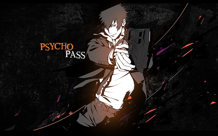 Psycho Pass digital tapet, Psycho-Pass, Shinya Kogami, anime, anime pojkar, HD tapet