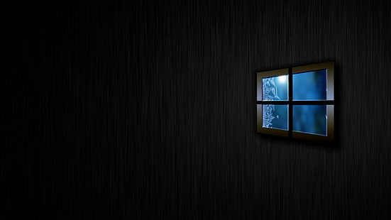 коричневое деревянное окно, Microsoft Windows, Windows 10, HD обои HD wallpaper