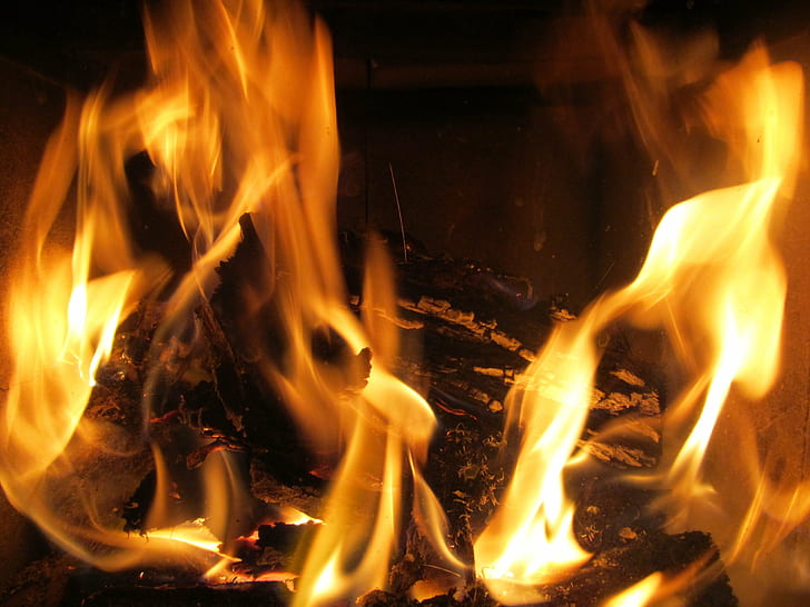 Feuer Glut Kamin, HD-Hintergrundbild