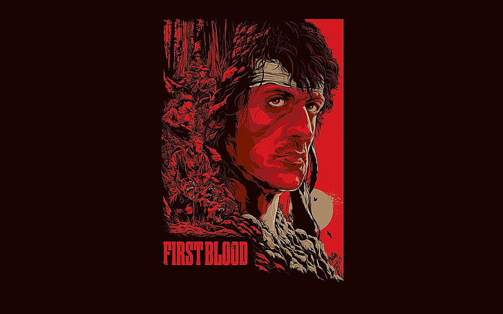 akcja, Sylvester Stallone, Rambo, Pierwsza krew, John Rambo, Tapety HD