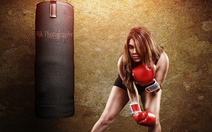 sports, women, boxing, HD wallpaper