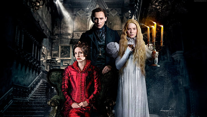 Tom Hiddleston, Crimson Peak, Mia Wasikowska, film, Fond d'écran HD