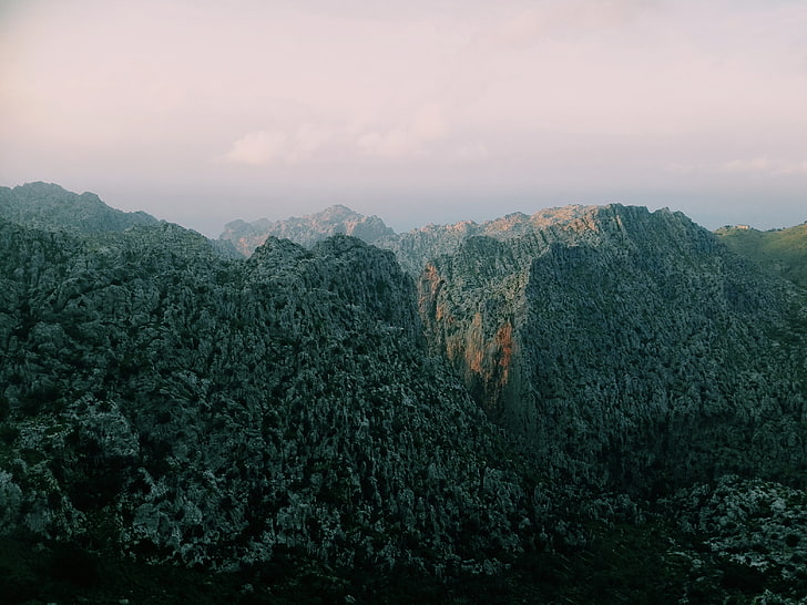 mountain peak, mountains, stones, top, HD wallpaper